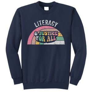 Literacy And Justice For All Bold Retro Sweatshirt