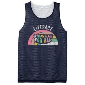 Literacy And Justice For All Bold Retro Mesh Reversible Basketball Jersey Tank