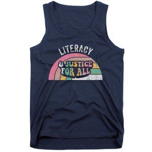 Literacy And Justice For All Bold Retro Tank Top