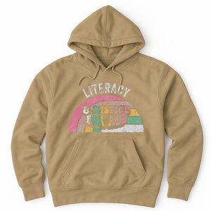 Literacy And Justice For All Bold Retro Hoodie