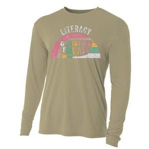 Literacy And Justice For All Bold Retro Cooling Performance Long Sleeve Crew