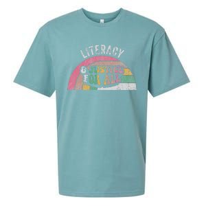 Literacy And Justice For All Bold Retro Sueded Cloud Jersey T-Shirt