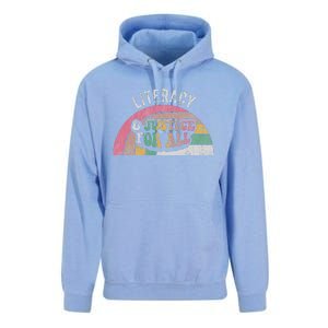 Literacy And Justice For All Bold Retro Unisex Surf Hoodie