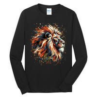 Lion Animal King Nature Graphic Women Trendy Tall Long Sleeve T-Shirt