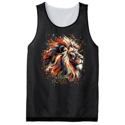 Lion Animal King Nature Graphic Women Trendy Mesh Reversible Basketball Jersey Tank