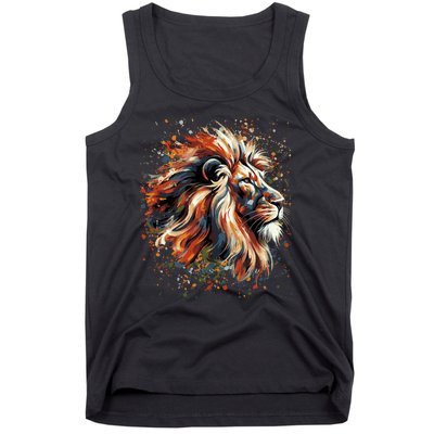 Lion Animal King Nature Graphic Women Trendy Tank Top