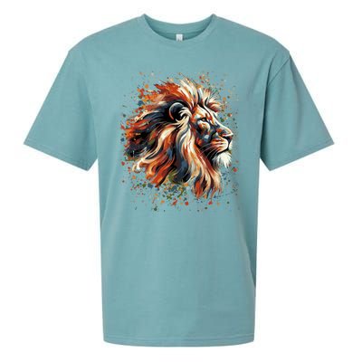 Lion Animal King Nature Graphic Women Trendy Sueded Cloud Jersey T-Shirt