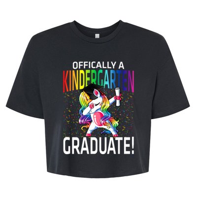 Ly A Kindergarten Graduate Unicorn Funny Gift Bella+Canvas Jersey Crop Tee