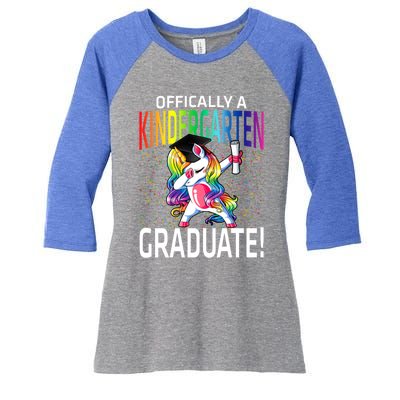 Ly A Kindergarten Graduate Unicorn Funny Gift Women's Tri-Blend 3/4-Sleeve Raglan Shirt