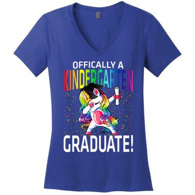 Ly A Kindergarten Graduate Unicorn Funny Gift Women's V-Neck T-Shirt