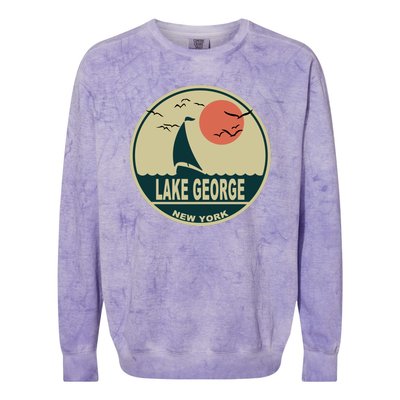 Lake George New York Colorblast Crewneck Sweatshirt