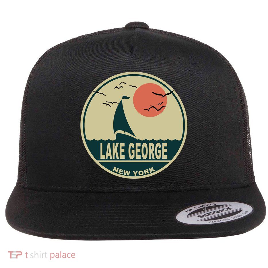 Lake George New York Flat Bill Trucker Hat