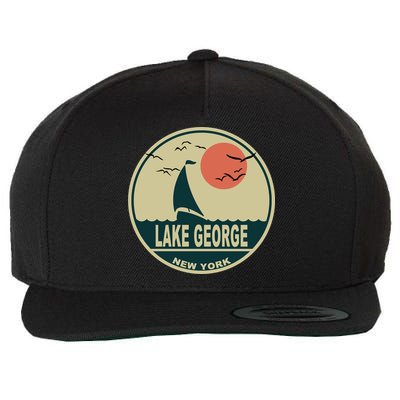 Lake George New York Wool Snapback Cap