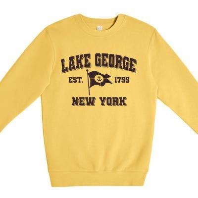 Lake George New York Est. 1755  Premium Crewneck Sweatshirt