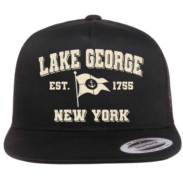 Lake George New York Est. 1755  Flat Bill Trucker Hat