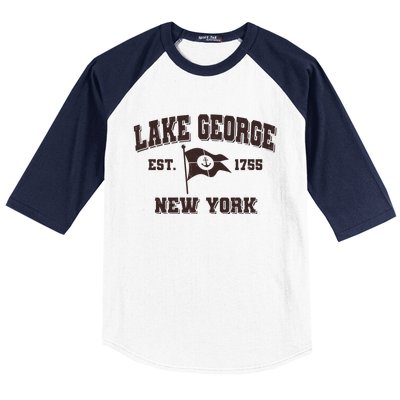 Lake George New York Est. 1755  Baseball Sleeve Shirt