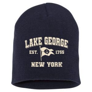 Lake George New York Est. 1755  Short Acrylic Beanie