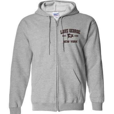 Lake George New York Est. 1755  Full Zip Hoodie