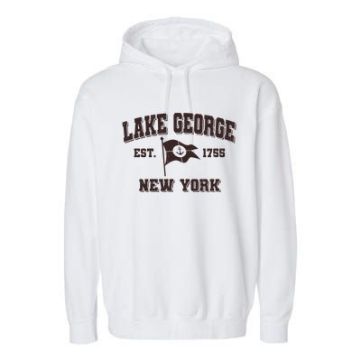 Lake George New York Est. 1755  Garment-Dyed Fleece Hoodie