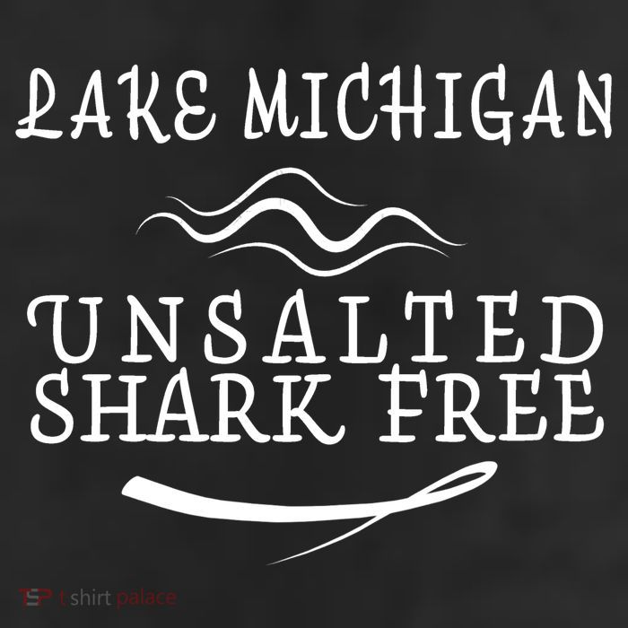 Lake Michigan Unsalted Shark Free 7 Panel Mesh Trucker Snapback Hat