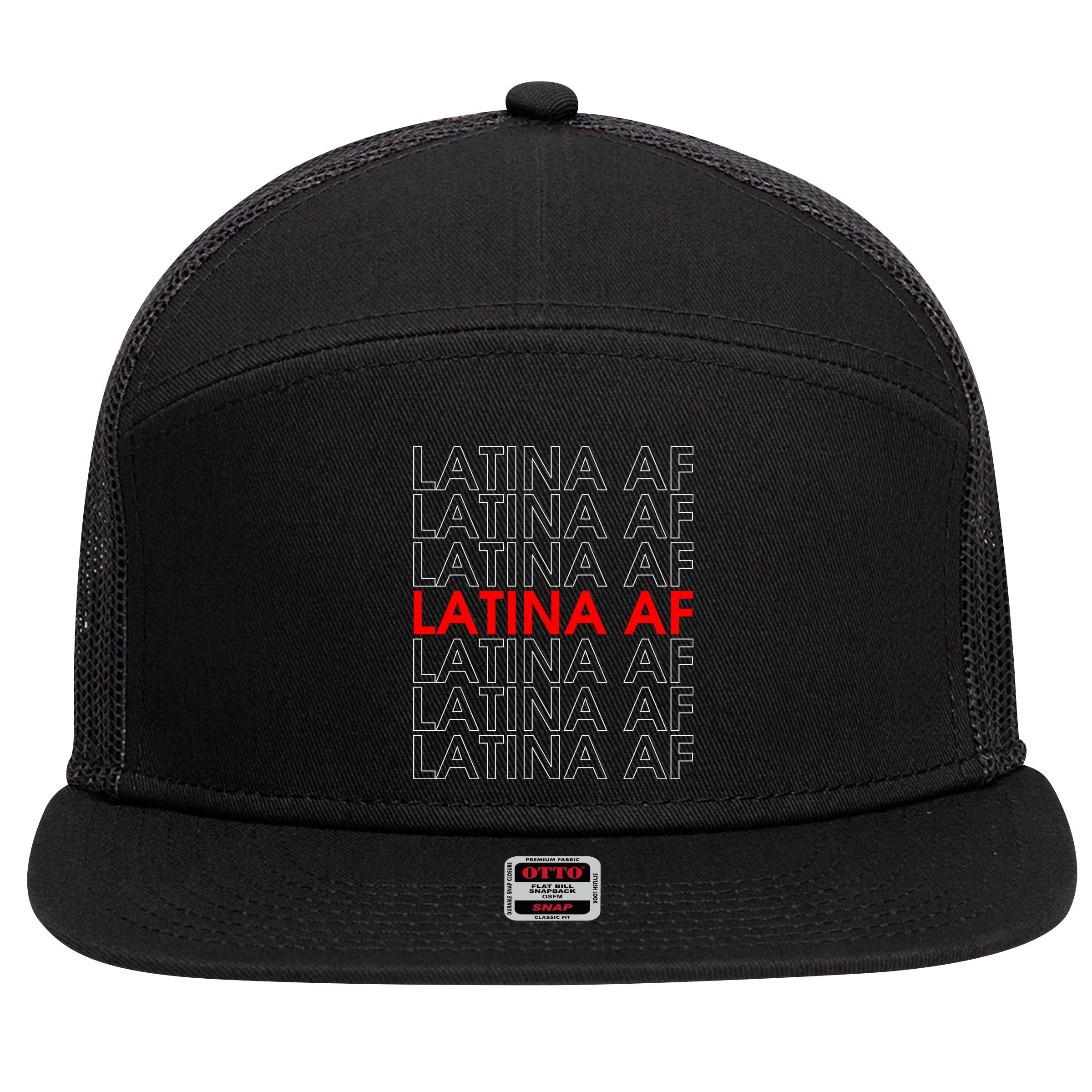 Latina Af 7 Panel Mesh Trucker Snapback Hat