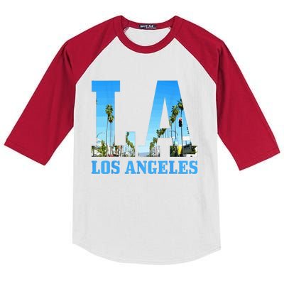 Los Angeles LA Vintage California LA Kids Colorblock Raglan Jersey