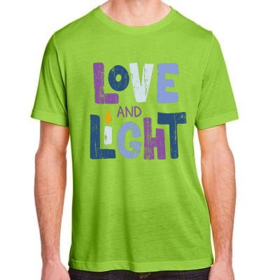 Love And Light  Hanukkah   Adult ChromaSoft Performance T-Shirt