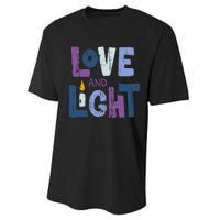 Love And Light  Hanukkah   Performance Sprint T-Shirt