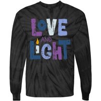 Love And Light  Hanukkah   Tie-Dye Long Sleeve Shirt