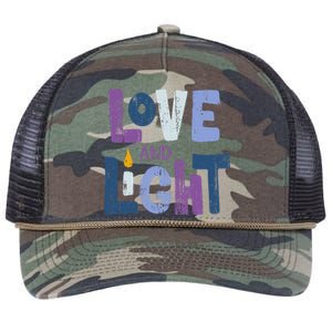 Love And Light  Hanukkah   Retro Rope Trucker Hat Cap