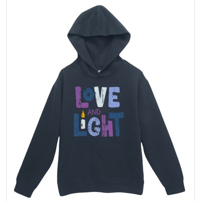 Love And Light  Hanukkah   Urban Pullover Hoodie