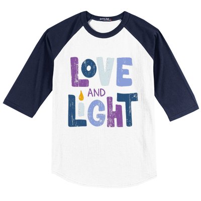 Love And Light  Hanukkah   Baseball Sleeve Shirt