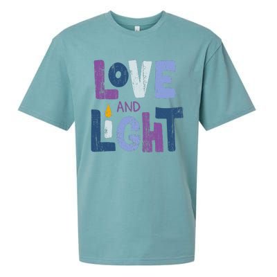 Love And Light  Hanukkah   Sueded Cloud Jersey T-Shirt