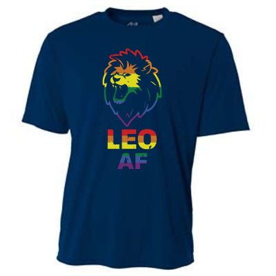 Leo AF Lion LGBT For August And July Birthday Gift Cooling Performance Crew T-Shirt