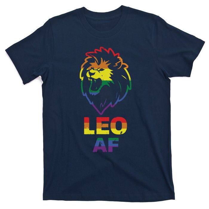 Leo AF Lion LGBT For August And July Birthday Gift T-Shirt