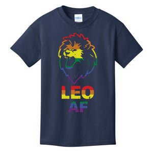 Leo AF Lion LGBT For August And July Birthday Gift Kids T-Shirt