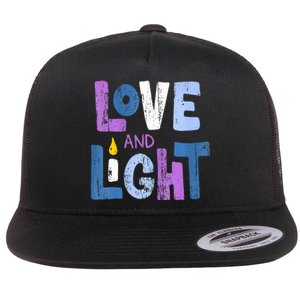 Love And Light Hanukkah  Flat Bill Trucker Hat