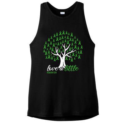 Love A Little Green Ribbon Tree Dwarfism Awareness Ladies PosiCharge Tri-Blend Wicking Tank