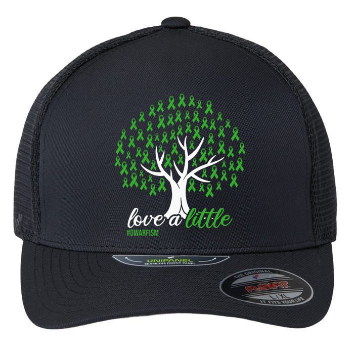 Love A Little Green Ribbon Tree Dwarfism Awareness Flexfit Unipanel Trucker Cap