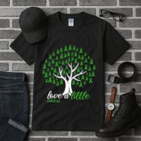 Love A Little Green Ribbon Tree Dwarfism Awareness Tall T-Shirt