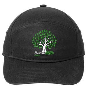 Love A Little Green Ribbon Tree Dwarfism Awareness 7-Panel Snapback Hat