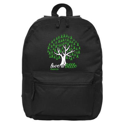 Love A Little Green Ribbon Tree Dwarfism Awareness 16 in Basic Backpack