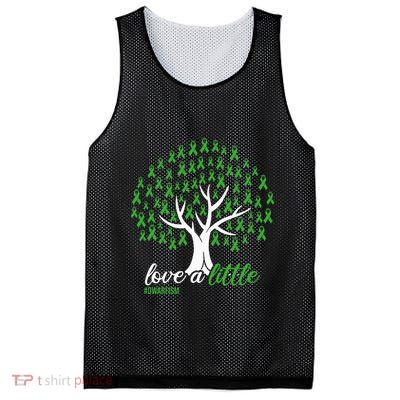 Love A Little Green Ribbon Tree Dwarfism Awareness Mesh Reversible Basketball Jersey Tank