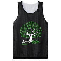 Love A Little Green Ribbon Tree Dwarfism Awareness Mesh Reversible Basketball Jersey Tank