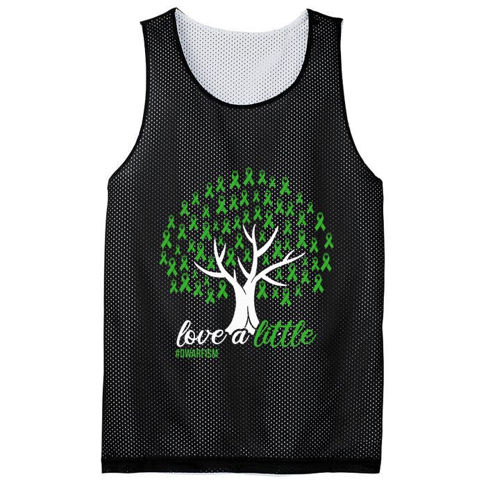 Love A Little Green Ribbon Tree Dwarfism Awareness Mesh Reversible Basketball Jersey Tank