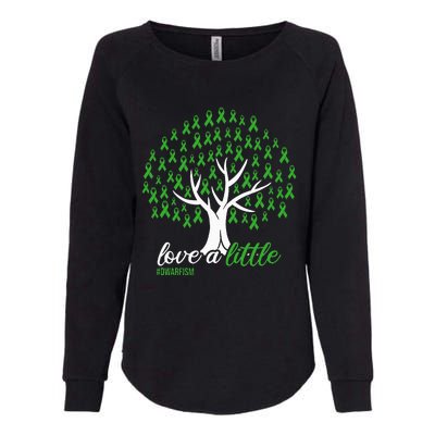 Love A Little Green Ribbon Tree Dwarfism Awareness Womens California Wash Sweatshirt