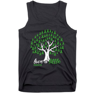 Love A Little Green Ribbon Tree Dwarfism Awareness Tank Top