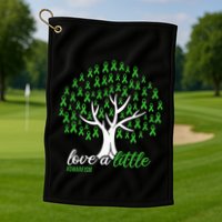 Love A Little Green Ribbon Tree Dwarfism Awareness Golf Towel
