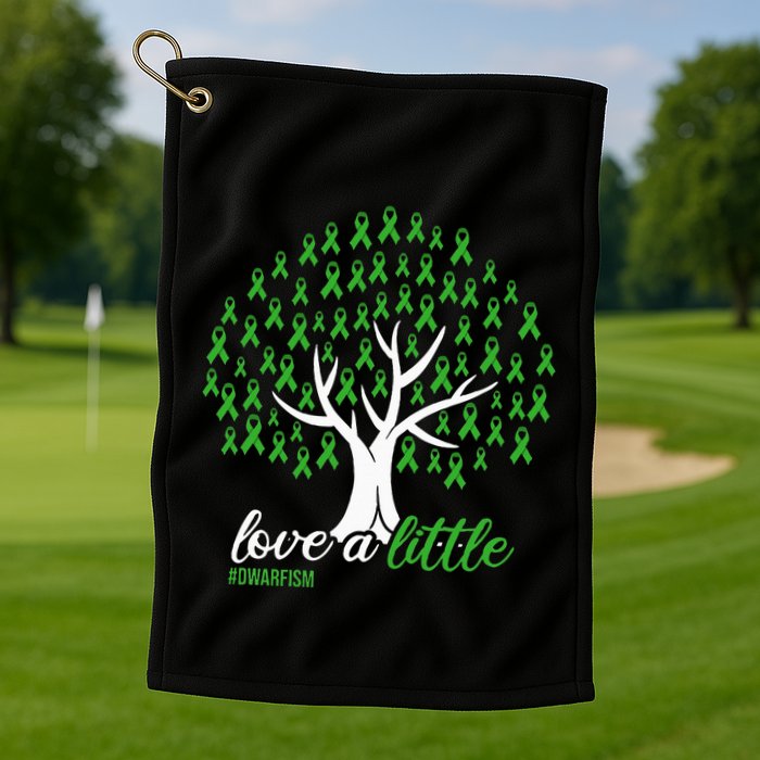Love A Little Green Ribbon Tree Dwarfism Awareness Golf Towel