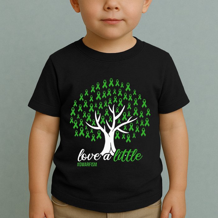 Love A Little Green Ribbon Tree Dwarfism Awareness Toddler T-Shirt